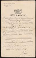 1912 Bp., A magyar királyi honvédségtől való kilépést engedélyező kilépti bizonyítvány