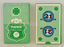 2 db Piatnik magyar kártya, eredeti dobozban, 32+1 lapos