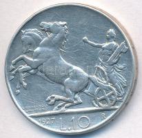 Olaszország 1927R 10L Ag "III. Viktor Emánuel" T:2 
Italy 1927R 10 Lire Ag "Vittorio...