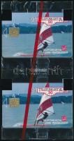 1991 2 db Balaton surf telefonkártya, bontatlan csomagolásban