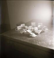 cca 1955 Budafoki Gyufagyár, Kotnyek Antal (1921-1990) fotóriporter 32 db vintage negatív felvétele,...