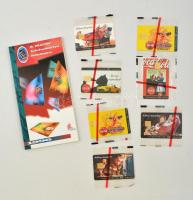 1997 7 db különféle Coca Cola telefonkártya bontatlan csomagolásban + II: Matáv telefonkártya katalógus 1996