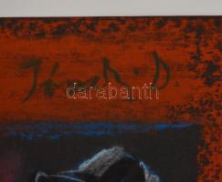 Jándi jelzéssel: Munkások. Pasztell, papír, 35×41 cm