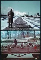 1942 Magyar sebesültszállító vonat személyzete és út közben készült felvételek, Thöresz Dezső 13 db ...