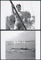 cca 1965 Velencei-tó, 10 db vintage negatívról készült mai nagyítás, 13x18 cm