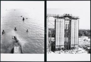 cca 1965 Velencei-tó, 10 db vintage negatívról készült mai nagyítás, 13x18 cm