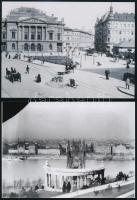 Budapesti városképek vegyes tétele, 8 db vintage negatívról készült mai nagyítás, 13x18 cm