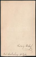 1861. július 8. Ludwig Wrbaf feliratú, Bad Wartenbergben készült, vizitkártya méretű fénykép, 9,5x6 ...