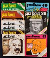1975-1984 Jazz Forums. The Magazine of the European Jazz Federation, 17 szám. Papírkötésben, angol nyelven. Változó, többségében jó állapotban. / 1975-1984 Jazz Forums. The Magazine of the European Jazz Federation, 17 numbers. Paperbinding, in English language, in good condition.