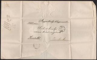 1871 Tisza Kálmán belügyminiszter sokszorosított levele a törvényhatóságok számára, a Belügyminiszté...