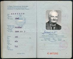 1971 Fényképes magyar útlevél spanyol, olasz, francia bejegyzésekkel, konzuli aláírásokkal, bélyegzé...