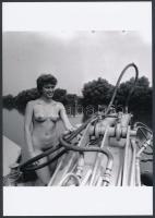 cca 1974 Nyári kaland, 3 db szolidan erotikus fénykép, vintage negatívokról készült mai nagyítások, ...