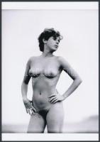 cca 1974 Nyári kaland, 3 db szolidan erotikus fénykép, vintage negatívokról készült mai nagyítások, ...