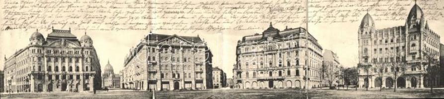 Budapest - 12 db RÉGI városképes lap, köztük Szabadság tér panorámalap, vegyes minőség / 12 pre-1945...