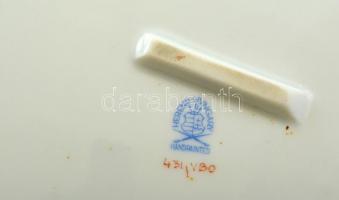 Herendi Viktória mintás apró süteményes készlet, kézzel festett, jelzett, hibátlan, d: 12,5 cm (6×),...