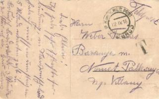 Bród, Brod an der Save, Bosanski Brod; Glavna ulica / main street with children, shops, K.u.K. Milit...