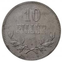 1918. 10f Fe rozettával, Artex-veret T:1(P) / Hungary 1918. 10 Fillér Fe with rosetta, Artex-strike ...
