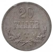 1921. 20f Fe rozettával, Artex-veret T:1(P) / Hungary 1921. 20 Fillér Fe with rosetta, Artex-strike ...