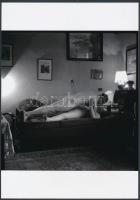 cca 1940 Legénykori szép emlékek, 4 db szolidan erotikus fénykép, vintage negatívokról készült mai n...