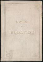 cca 1900 Guide to Budapest, francia nyelvű útikalauz, kihajtható Budapest térképpel, 16 db Divald Károly képpel, 16x11 cm