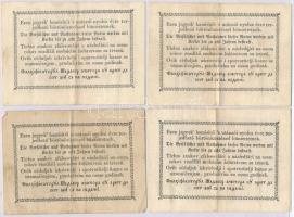 1848. 1Ft + 5Ft barna + 1849. 30kr "Kossuth bankó" (4x) T:III,III-