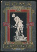 cca 1920 Róma szobrai, leporelló füzet, 32 db képpel, 16x11,5 cm
