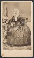 cca 1860 Miáilovitsné feliratozott, vizitkártya méretű fényképe, Simonyi pesti fényirdájából, 10,5x6 cm