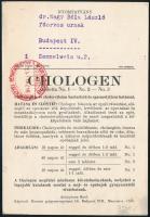 cca 1947 Chologen gyógyszer reklám levelezőlap, 11x15,5 cm