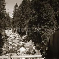 1964 Bónis Katalin: Tátrai út, 28 db vintage negatív egy autóbuszos kirándulásról, 6x6 cm és 9x6 cm