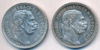 1915KB 1K Ag "Ferenc József" (2x) T:1-,2 Adamo K5.1