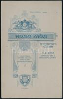 cca 1910 Olvasó hölgy, keményhátú fotó Horn Mór nyitrai műterméből, 10,5×16,5 cm