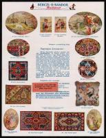 cca 1927 Budapest, Bérczi D. Sándor szőnyeg és goblein áruházának reklámlapja, 28,5x22 cm