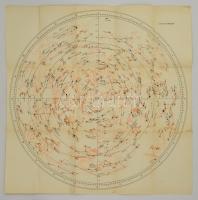 Csillagtérkép, csillagjegyekkel, 68x46 cm