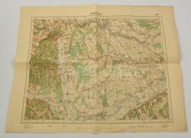 cca 1929 Szombathely térképe, 1:75000, M. Kir. Állami Térképészeti Intézet, 47×62 cm
