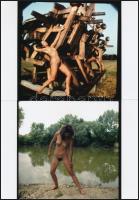 cca 1976 Esztétikai élmények, 13 db szolidan erotikus fénykép, vintage negatívokról készült mai nagyítások, 13x18 cm / 13 erotic photos, 13x318 cm