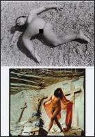 cca 1976 Esztétikai élmények, 13 db szolidan erotikus fénykép, vintage negatívokról készült mai nagy...