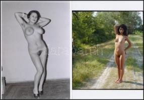 cca 1976 Esztétikai élmények, 13 db szolidan erotikus fénykép, vintage negatívokról készült mai nagy...