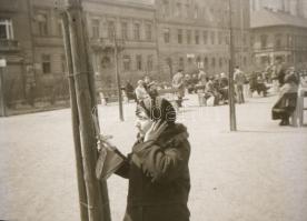 cca 1937 Negatívtartó album, 100 tasakos, benne cca. 99 db szabadon felhasználható, vintage negatív ...