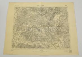 cca 1938 Putnok és Szendrő környéke térképe, 1:75000, M. Kir. Állami Térképészeti Intézet, 48×63 cm