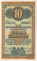Sopronnyék / hadifogolytábor 1916. június 16. 10K arab sorozat- és sorszámmal T:II hajtatlan, kis sz...