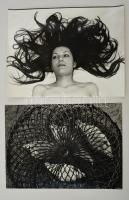 cca 1978 Szemek, 2 db nagyméretű, jelzett, vintage fotóművészeti alkotás, 30x40 cm