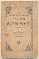1917 Soproni Komédia Színház Almanachja 1917-1918, sok képpel a társulat színészeiről, kissé viseltes állapotban, 34 p.