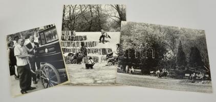 cca 1970 Budapest, Városliget, 3 db vintage fotó, kettő jelzett, 40x30 cm és 30x24 cm