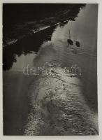 cca 1972 Zsigri Oszkár (1933-?): Hangulat, feliratozott vintage fotóművészeti alkotás, kasírozva, 37x28 cm