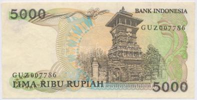 Indonézia 1986. 5000R T:III 
Indonesia 1986. 5000 Rupiah C:F 
Krause 125