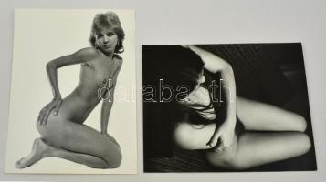 cca 1978 Menesdorfer Lajos (?-?): Feketén, fehéren, 2 db pecséttel jelzett vintage fotóművészeti alkotás, 40x30 cm