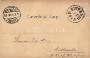 1899 Nagybiccse, Nagy-Bittse, Bytca; Popper Ármin báró várkastélya a tűzvész előtt és után, a kastél...