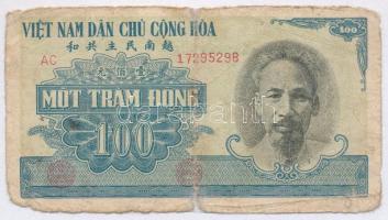 Vietnam 1951. 100D kék T:IV ragasztás Viet Nam 1951. 100 Dong blue C:G sticked Krause 62