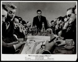 1964 Filmfotók a "Miért rosszak a magyar filmek?" című magyar filmszatírából, 2 db, Gábor ...