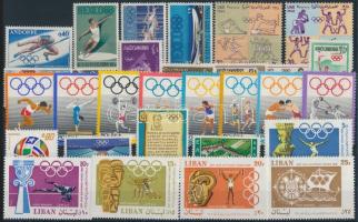 1967-1968 Olympics 7 sets + 2 stamps, 1967-1968 Olimpia 7 klf sor + 2 önálló érték